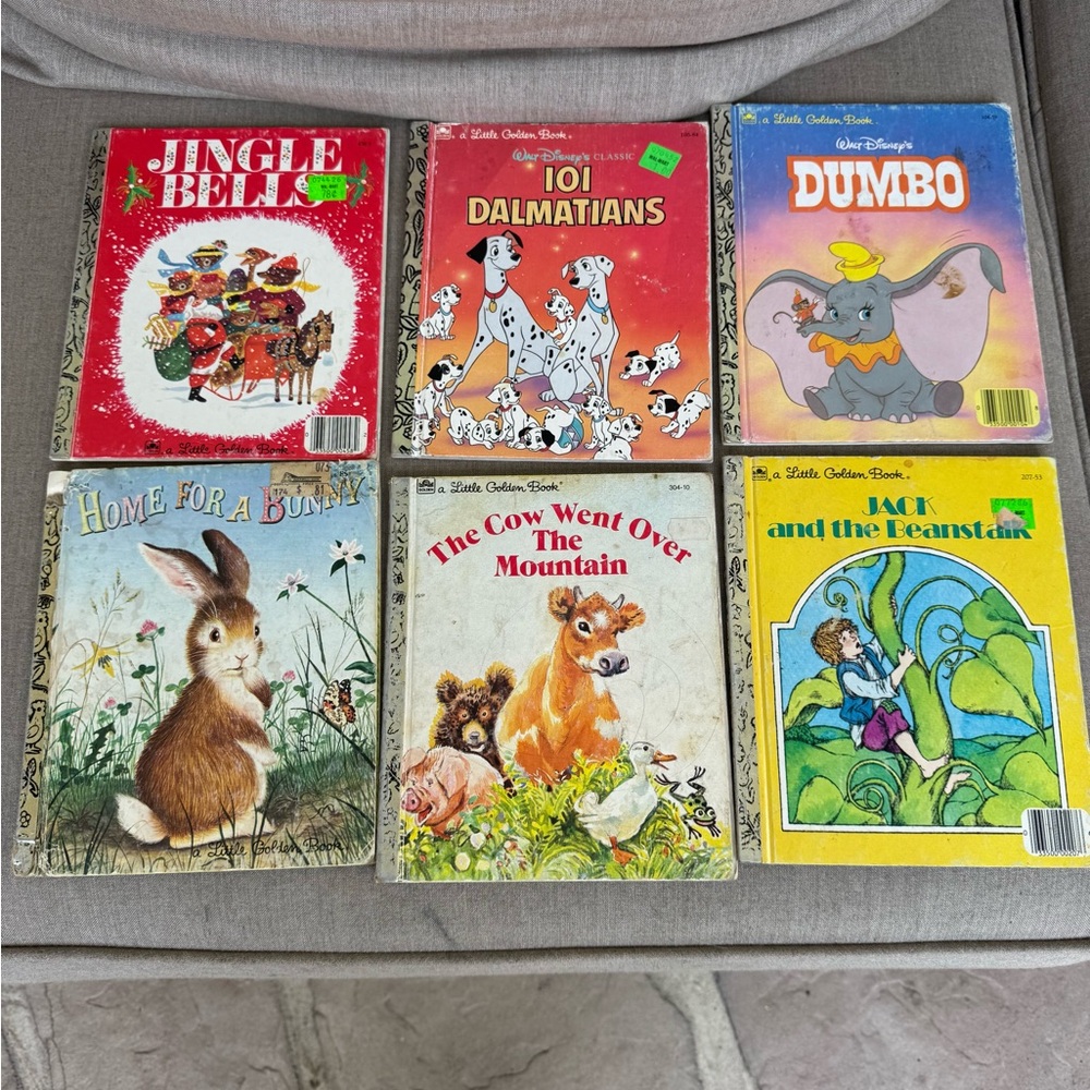 A Little Golden Book, Vintage, Collection Set of 6, Children's Books